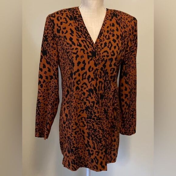 Vintage Nicole Studio animal print Top Medium - Picture 2 of 7